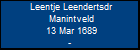 Leentje Leendertsdr Manintveld